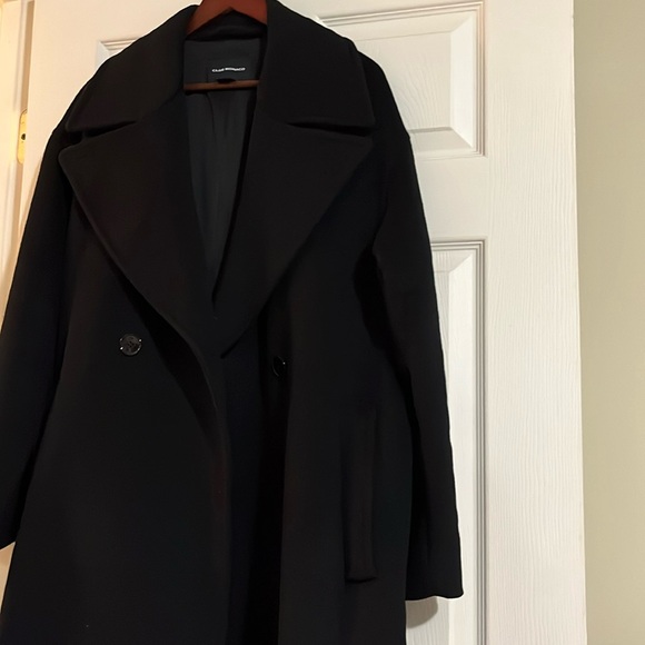 Club Monaco Woman’s Long Black Coat - Elegant never worn, no tags - Picture 1 of 10